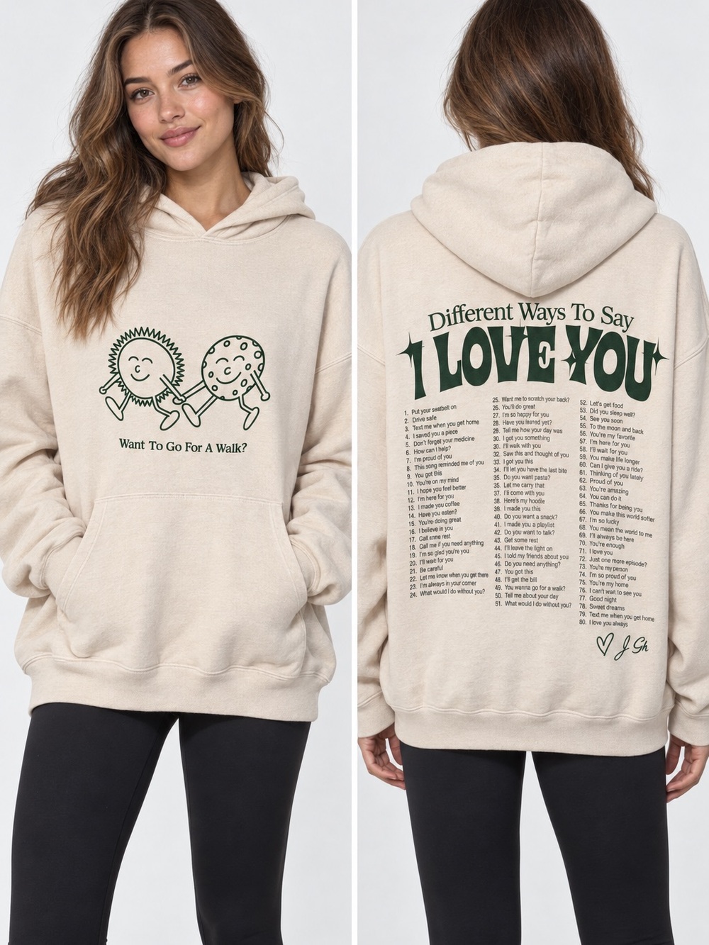 Lonely Ghost “Different Ways to Say I Love You” graphic hoodie